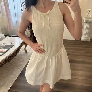 For Love & Lemons Billie Mini Dress in Cream